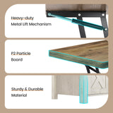 SEDETA Lift Top Coffee Table, 4 in 1 Multi-Function Convertible Coffee Tables with Storage and Hidden Compartment, Farmhouse Coffee Table Converts to Dining Table for Living Room, Brown Top SEDETA