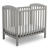 Delta Children Emery Mini Convertible Baby Crib with 2.75-inch Mattress, Grey Delta Children