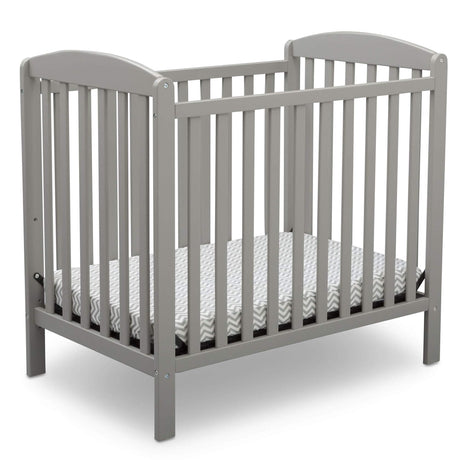 Delta Children Emery Mini Convertible Baby Crib with 2.75-inch Mattress, Grey Delta Children