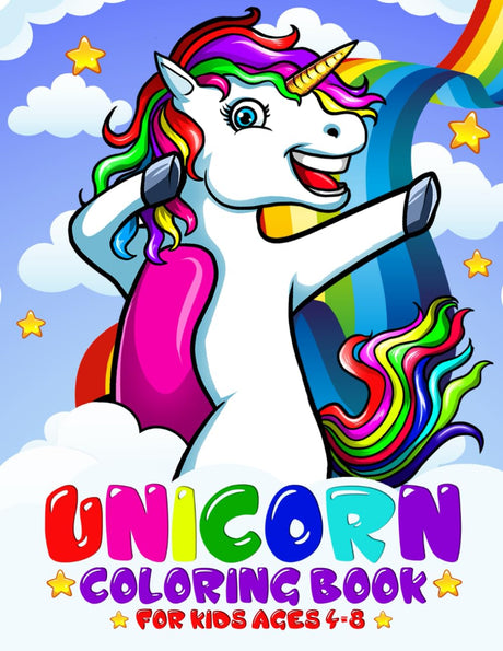 Unicorn Coloring Book For Kids Ages 4-8: Rainbow, Mermaid Coloring Books For Kids Girls | Kids Coloring Book Gift (Catchy Kids Coloring Books for All Ages) WoodArtSupply