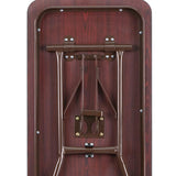 Flash Furniture Frankie 6' Mahogany Melamine Laminate Folding Training and Event Table, Rectangular Folding Training Table, Brown Flash Furniture