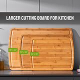 30 x 20 Inch Extra Large Bamboo Cutting Boards - BEZIA 3XL Stove Top Cover Chopping Board - Meat Cutting Board for BBQ - Turkey Carving Board - Extra Large Charcuterie Boards with Juice Groove BEZIA