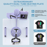 Whubefy Heat Press 15x15, Heat Press Machine for Shirts, Pro 8 in 1 Heat Press w/11-30 oz Tumbler Press, Heat Press Machine Combo Fast & Even Heating, 360°Swing Away Sublimation for Hat Cap Mug Plate Whubefy