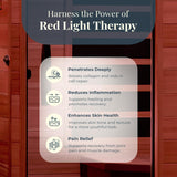 Dynamic Saunas Elite 1 Person Compact Ultra Low EMF FAR Infrared Sauna with Red Light Therapy & Bluetooth Speakers - Personal Indoor for Home & Gym DYNAMIC SAUNAS