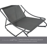 Grand patio Rocking Chair Indoor and Outdoor, Metal Patio Lounge Rocking Chair with Thick Cushion, Comfy Modern Rocker for Living Room Porch Backyard Grand patio
