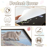 Rotating Puzzle Board 1500 Pieces - Adjustable Puzzle Table with Drawers & Dust Cover, 27x35 Inch Portable Wooden Jigsaw Board, Ergonomic Tilt for Adults, Gift for Mom Kids Wdmiya