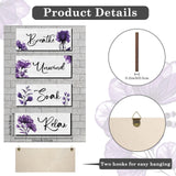 4 Pieces Bathroom Wall Art Rustic Farmhouse Bathroom Wall Decor Sign Relax Soak Unwind Breathe Wood Hanging Sign for Home Spa Bathroom Laundry Decor Utuichuo