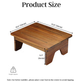 Perfnique Wooden Step Stool, 6.5" One Step Stool for Adults Kids Elderly, 300lb. Load Non-Slip Acacia Wood Step Stools for High Beds, One Step Ladder for Bedroom, Kitchen, Bathroom (Natural,6.5in) PERFNIQUE