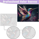 MaiMMaledy Paint by Numbers Kit for Adults Beginners Canvas Pictures with Framed Drawing Painting Acrylic Pigment with Wooden Triangle Easel Hummingbird 8Wx12L inch MaiMMaledy