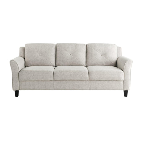 Lifestyle Solutions Harrington Sofa Curved Arms, Beige LifeStyle Solutions