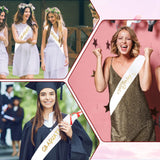 10 Pack Beauty Pageant Sashes Blank Satin Sashes White Sashes Blank for Pageants, Blank Sashes to Decorate Sashes, Plain White Sash, DIY Sash for Party Decorations,Wedding,Bridal Shower Birthday Party Mozeat Lens