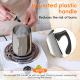 CasaCulina Candle Making Pouring Pot, 32oz Stainless Steel Wax Melting Pot with Heat-Resistant Handle, Double Boiler Candle Making Pitcher with Dripless Pouring Spout Design CasaCulina