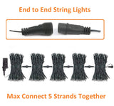 OZS 2Pack 164ft 400 LED String Lights Outdoor/Indoor, Extendable Electric Lights for Christmas Trees, Waterproof 8 Modes Green Wire Electric Holiday Lights for Christmas Decorations (Cool White) OZS