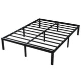 Upcanso 16 Inch Queen Bed Frame No Box Spring Required, Metal Platform Queen Size Bed Frames with 14 Inch Storage, 3,500 lbs Heavy Duty Steel Slats Support, Easy Assembly Mattress Foundation Upcanso
