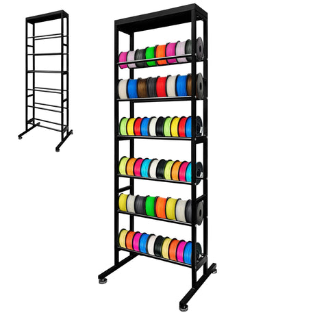 Montex Filament Storage, 3D Printer Filament Storage Rack, 6 Tier Filament Holder, Heavy Duty Metal Rooling Filament Spool Holder Racks, Filament Rack for 3D Printting Work, 6 Tier Montex
