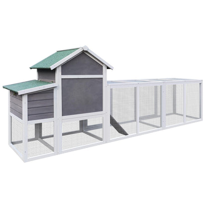 RUNVA 122" Large Chicken Coop with Nest Box and Removable Tray, Hen House for 2-6 Chickens, Outdoor Weatherproof Small Animal Cages