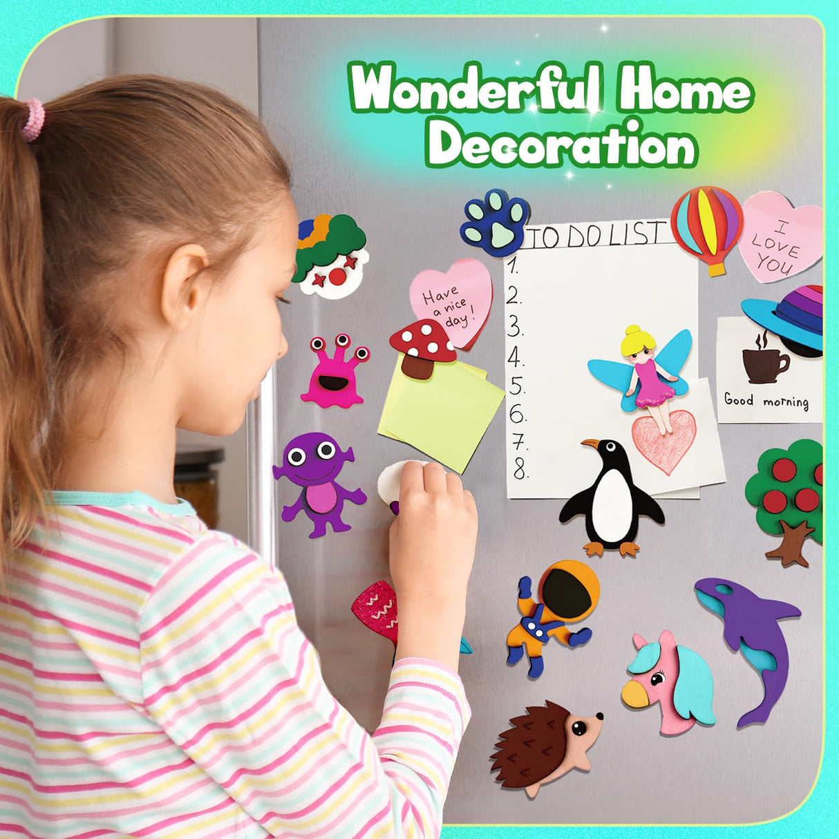 Byncceh DIY Wooden Magnets, 40 pcs Magic Magnetic Paint Set, Wood Arts and Crafts Painting Kit for Kids, Make Your Own Fridge Magnets Craft Kits Party Favors Gifts Toys for Girls Boys Ages 6-8 8-12 Byncceh