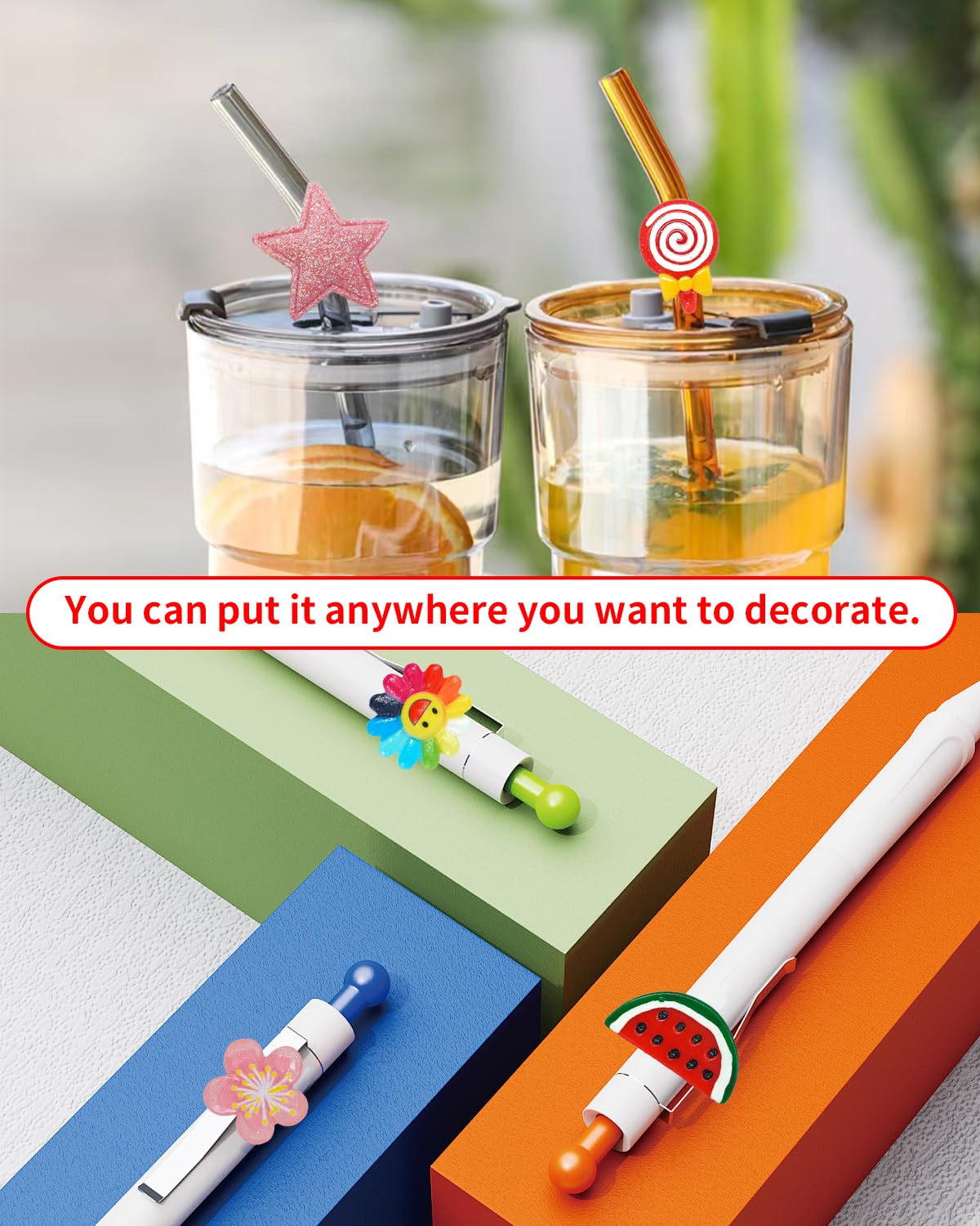 PET SHOW 50 Pack Big Flower Girl Headbands for Litter Girls with Teeth Interchangeable Charms Removable Bows Slip on Head Bands Hair Clips DIY Hair Bands Accessories Making Kit Birthday Gift PET SHOW