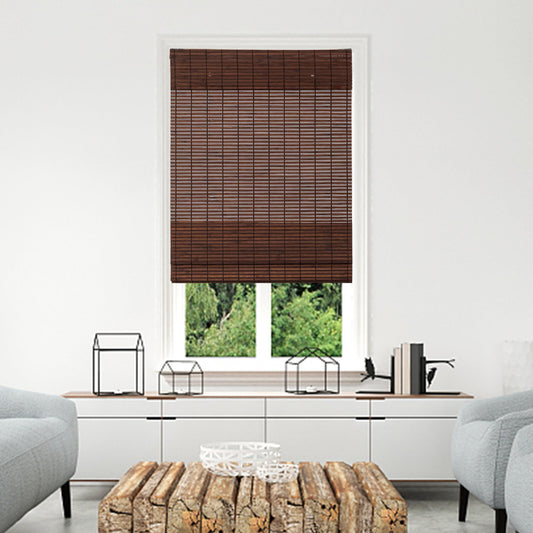 Alimoo Cordless Natural Bamboo Roman Shades - Stylish Window Blinds 42W x 72L - WoodArtSupply