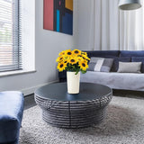 TURNMEON 28Pcs Sunflowers Artificial Flowers Bulk Spring Summer Decor, 4 Pack Fake Flowers Silk Faux Sunflower Bouquet Arrangement for Vase Wedding Table Home Porch Indoor Outdoor Cemetery Decorations TURNMEON