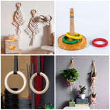 50 PCS 50mm Unfinished Wooden Rings for Craft, Nature Solid Wood Rings for DIY Crafts Without Paint, Macrame Wooden Rings for Ring Pendant and PONGJA