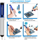 ANBES Soldering Iron Kit Electronics, 60W Adjustable Temperature Welding Tool, 5pcs Soldering Tips, Desoldering Pump, Soldering Iron Stand, Tweezers ANBES