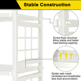 GIOTORENT 5-Wire Standing Storage Shelves, Metal Shelving Unit Pantry Rack for Laundry Kitchen Bathroom Organizer(White) GIOTORENT