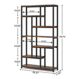 Tribesigns 79 Inch Industrial Vintage 10-Shelf Etagere Bookshelf for Home Office Storage Tribesigns