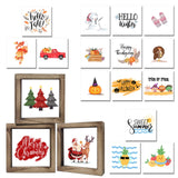 Spring Decor Farmhouse Summer Home Decor Signs 36 Interchangeable Sayings with 3 Wooden Frames for Office and Living Room Tiered Tray Decor Table Desk Wall Decor Seasonal Decoration Holiday Gift KALAWA