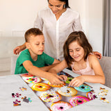 100 Pieces Puzzles for Kids Ages 4-8 6-8 8-10 Year Old - Donuts Jigsaw Puzzle for Kids Ages 5-8 Teens Toddler Learning Educational Puzzles for 4 5 6 7 8 9 Years Old Boys Girls Toys Gifts Jeacirio