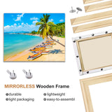 EVNEED 2 Pack DIY Canvas Stretcher Bars 16x20 Inch Canvas Frame - Easy to Assemble,Gallery Wrap Oil Frame Kits Canvas Wood Stretcher Bars for Oil Paintings, Prints, Paint by Numbers & Posters EVNEED