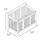Storkcraft Tuscany 4-in-1 Convertible Crib (White) - Easily Converts to Toddler Bed, Day Bed or Full Bed, 3 Position Adjustable Height Mattress (Mattress Not Included) Stork Craft