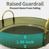 Asayuee 360 Rotating Makeup Organizer for Vanity,2 Tier Large Capacity Cosmetics Skincare Organizers,Bathroom Countertop Organizer Spinning Perfume Organizer,Dresser Vanity Organizer (Green-2 Tier) Asayuee