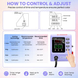 AKEYDIY Upgraded 5 in 1 Heat Press Machine for Tshirts 12X15 Inch, 360° Swing Away Shirt Press Machine for Sublimation, Multifunctional Heat Transfer Machine Combo for Shirts (Purple-5 in 1) AKEYDIY