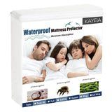 Mattress Protector King Waterproof Mattress Cover King Size Mattress Pad Cover Breathable Noiseless Deep Pocket Bed Cover for 6-18" Mattress Pad - Soft Washable Vinyl Free (King, 1 Pack) Kayfia