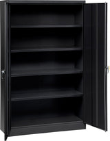 Tennsco J2478SUBK Assembled Jumbo Steel Storage Cabinet, 48w x 24d x 78h, Black Tennsco