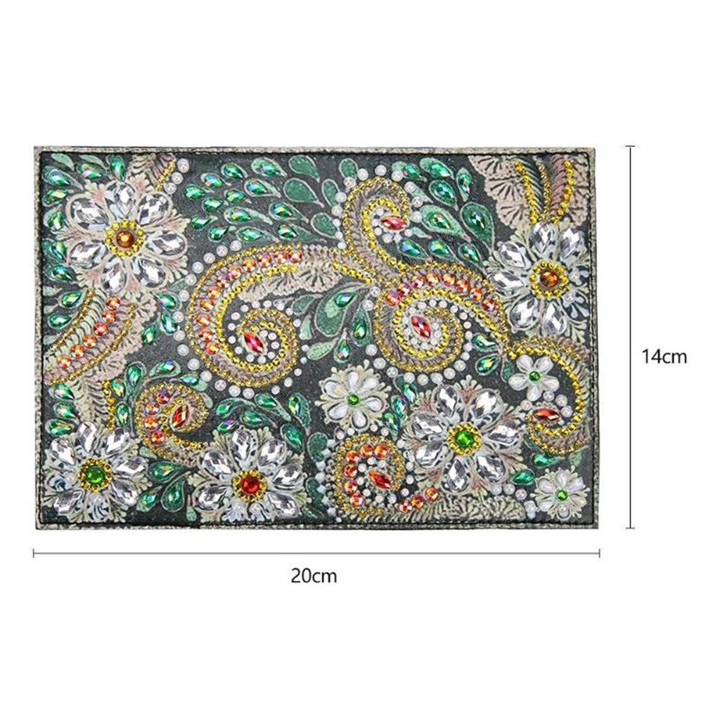 2 Pieces Diamond Painting Leather Passport Holder, DIY Special Shaped Crystal Painting Travel Passport Protective Cover for Boarding Pass, ID Card, Driver's License-20X14CM (AA084-AA086) Vocttaiy
