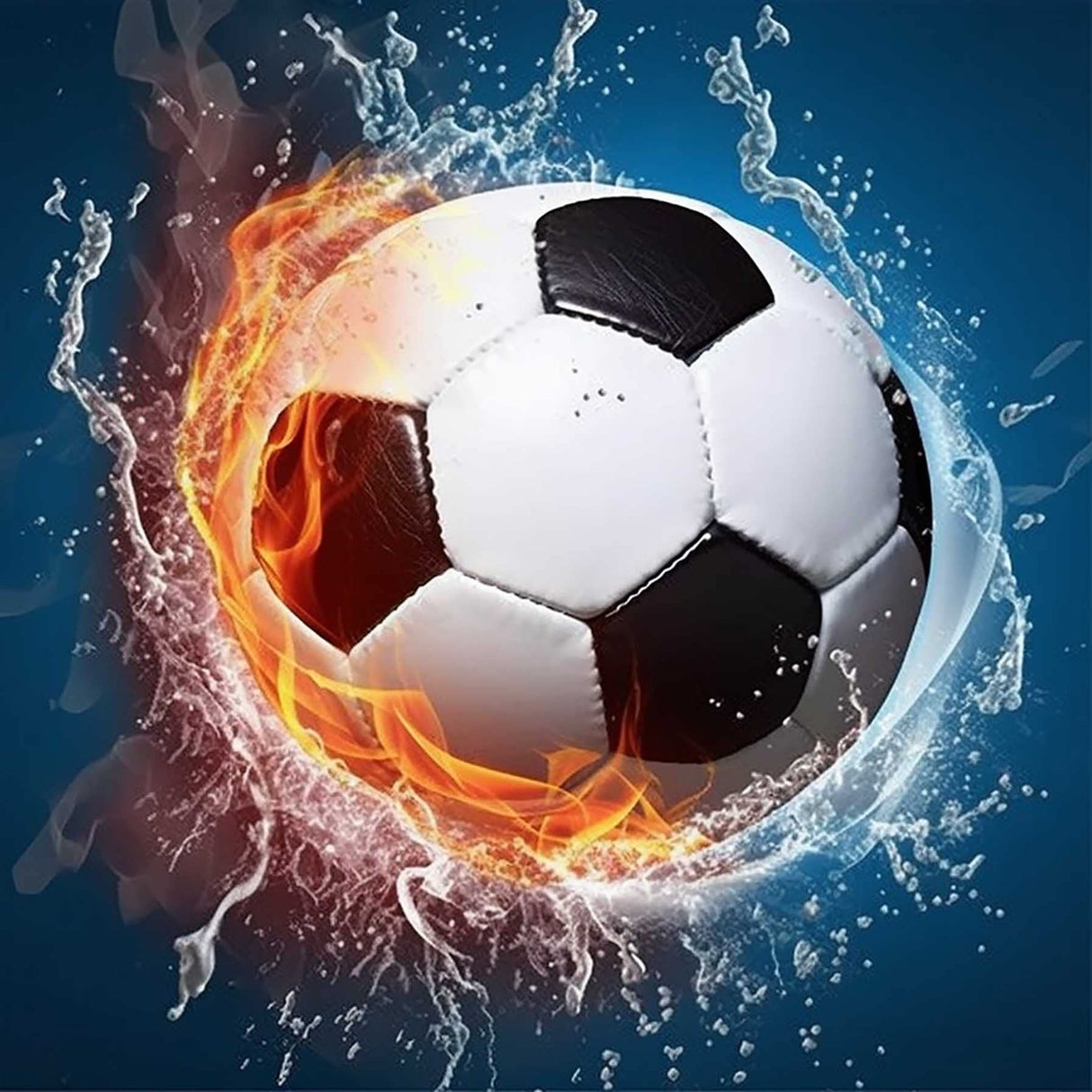 LOMSIOY Diamond Art Painting Kits Soccer for Adults Paint with Diamond Art Sport, Round Full Drill Crystal Rhinestone Crafts Gem Arts for Home Wall Decor 12x12 inch LOMSIOY