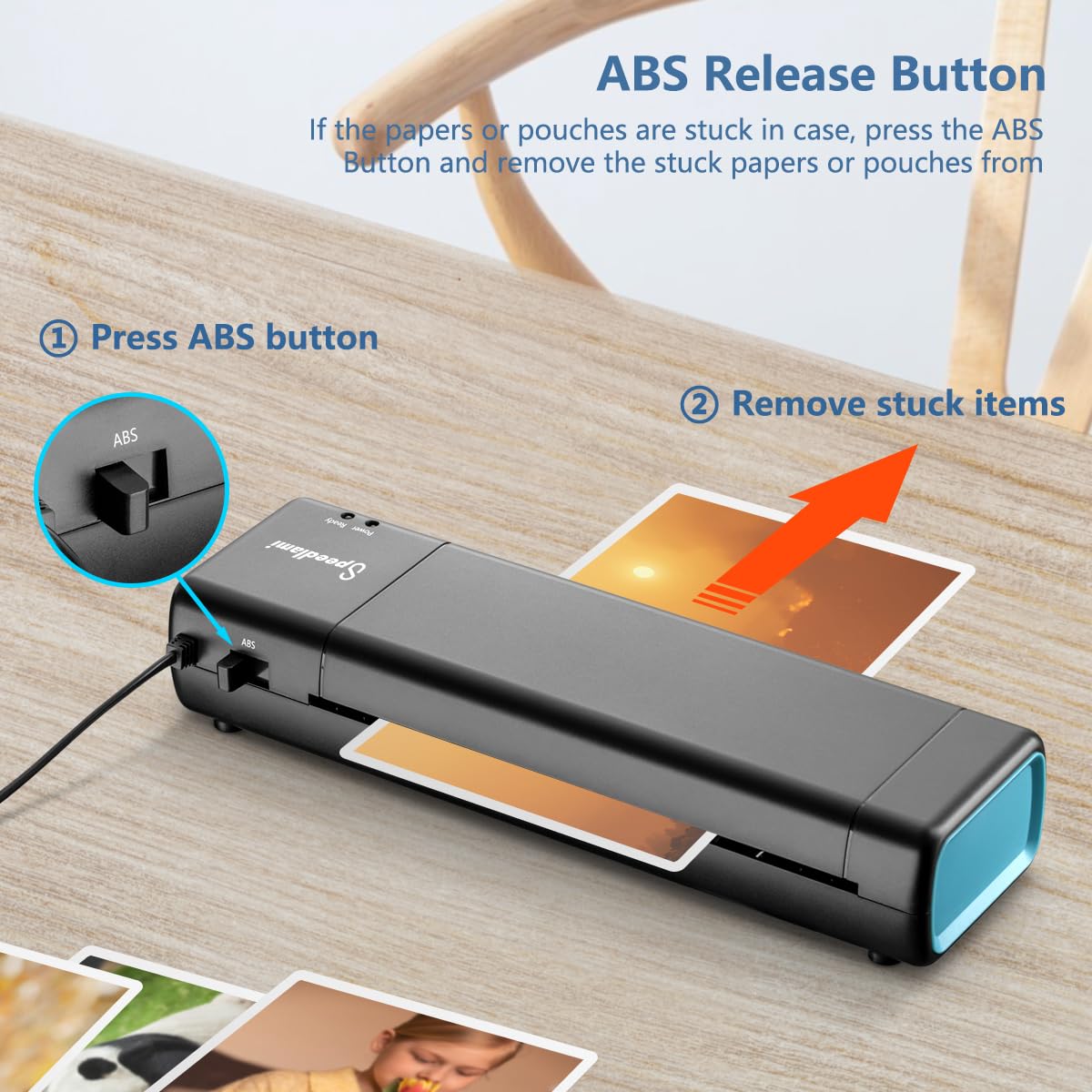 90 Seconds Fast preheat,SpeedLami 4 in 1 Laminator Machine,Home laminator,A4 Laminating Machine Hot & Cold with Paper Trimmer & Corner Rounder,9 Inch Thermal Laminator Machine for Home Office speedlami