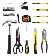 DIFFLIFE 40-Piece Tool Set - General Household Hand Tool Kit with Plastic Toolbox Storage Case… DIFFLIFE