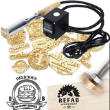 Adjustable Temperature Electric Wood Branding Iron for Custom Stamping on Wood, Leather, and More Arokimi