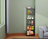 YOHKOH 6 Tier Metal Storage Rack Shelves, Standing Storage Shelf Units for Laundry Bathroom Kitchen Pantry (Black,17.0L x 12.9W x 64.9H) YOHKOH