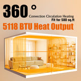 CUOZOVA 16“ Portable Electric Fireplace Heater, 1500W/850W Small Electric Fireplace for Indoor Use with Curved Monitor&Realistic 3D Flame, Fireplace Stove for Home Office, Fake Fireplace for Christmas CUOZOVA