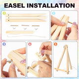 4 Pack Framed Paint by Numbers Kit for Adults Beginner with Wooden Easel, National Park Paint by Number Kits with Frame, DIY Acrylic Landscape Painting by Numbers for Home Wall Decor Gift 8x12 inch Yezavesu