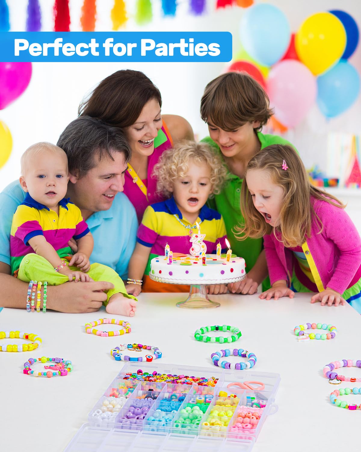 Taybonds DIY Bracelet Making Kit for Kids Age 6+, 1400+ Pcs Jewelry Making Ket with Polymer Clay Charms, Alphabet Beads, Pony, Pearl and Clay Beads, Unicorn Mermaid Panda Charms for Crafting Gifts Taybonds