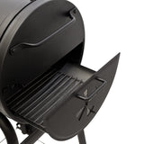 Char-Griller® Patio Pro Charcoal Grill and Smoker with Cast Iron Grates, Premium Wood Shelf and Damper Control, 250 Cooking Square Inches in Black, Model E1515 Char-Griller