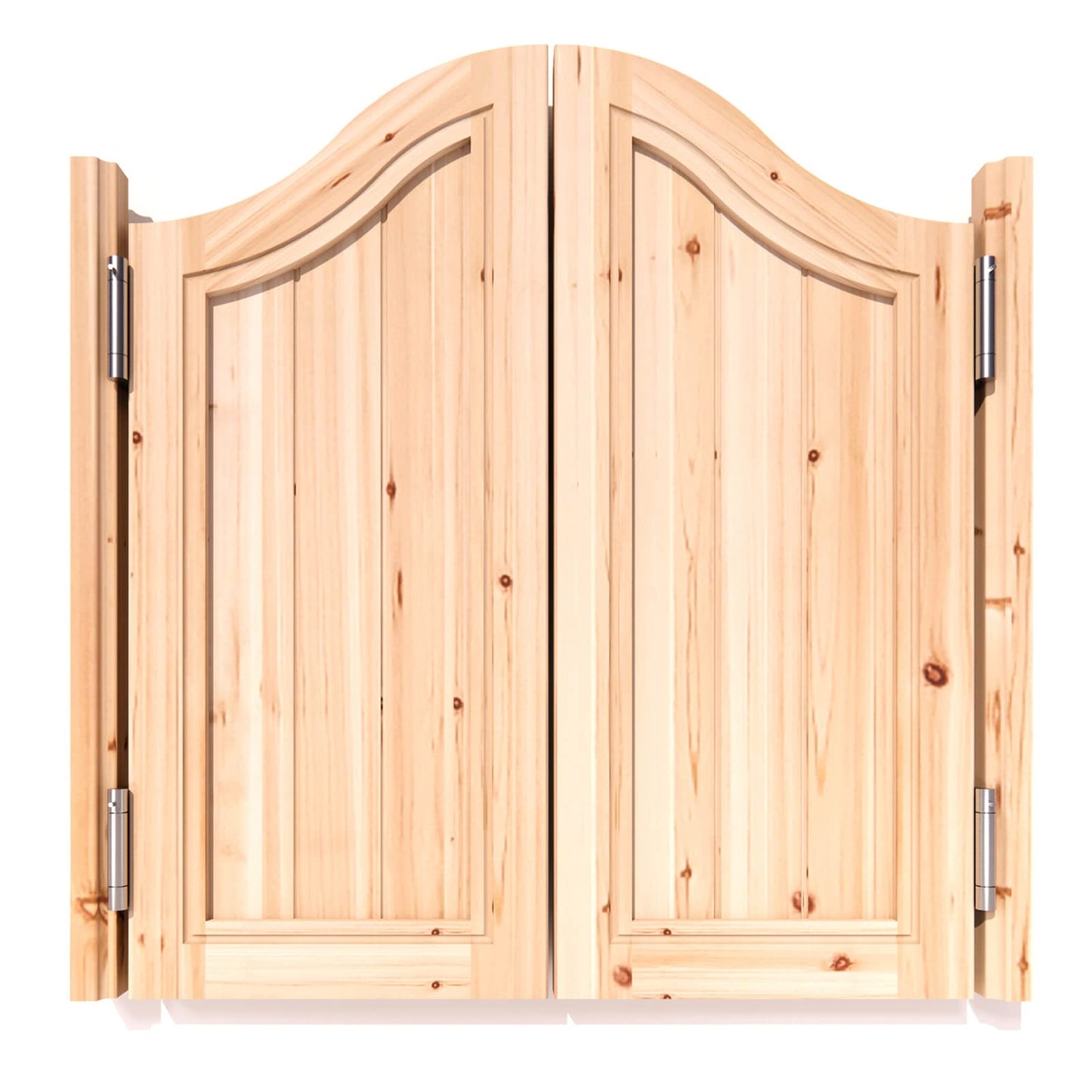 Cafe Swinging Doors,Unfinished Interior Swing Solid Wood Door Saloon Door,Self Closing Parlor Butler Door,Fence Gate for Bar Kitchen Terrace Emporium,Include Hinges,Custom (W 38 x H 38in) - WoodArtSupply