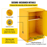 Vevor Flammable Cabinet 18" x 18" x 35", Galvanized Steel Safety Cabinet, Adjustable Shelf Flammable Storage Cabinet, for Commercial Industrial and Home Use, Yellow: Industrial & Scientific VEVOR