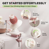 INMAKER Yarn Winder, Ball Winder for Crocheting & Knitting, Quick Install Portable Yarn Spinner, Essential Tool for Crafting Enthusiasts INMAKER