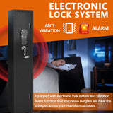 Karini 2-3 Gun Safe, Gun Safe for Rifles and Pistols, Rifle Safe,Gun Safe for Guns with Quick Access, Gun Safes for Rifles and Shotguns with Removable Gun Racks and Pockets Karini